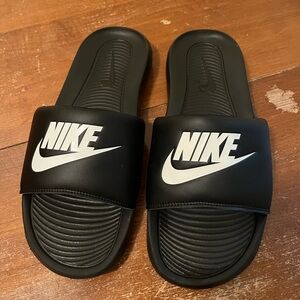 Nike Black and White Slip-On Loafers